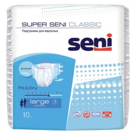 Подгузник для взрослых Super Seni Плюс AIR Лайдж №3 (10 шт)  (SE-094-LA10-A02)
